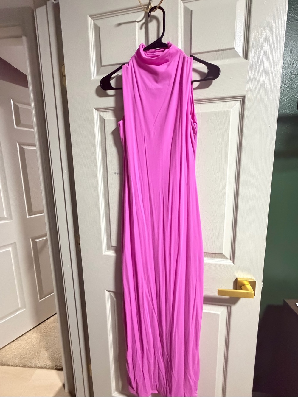 SKIMS Fits Everybody Sleeveless Mock Neck Dress Neon Orchid M